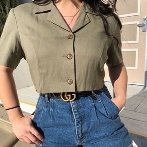 Olive crop top